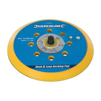 Silverline Steunschijf met klittenband - kunststof - diameter 150 mm - 8 stofgaten half-flexibel - voor auto schuren en polijsten