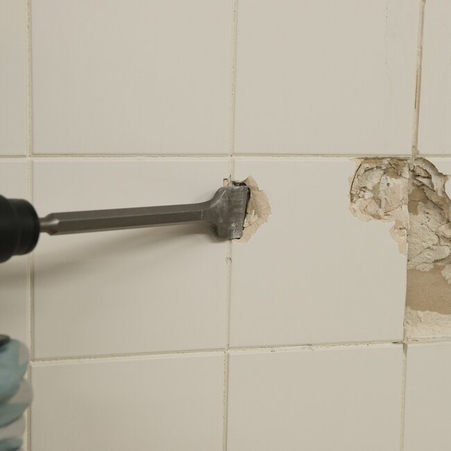 Silverline SDS-plus beitelset - gehard staal - 250 mm - puntbeitel + 21/40 mm - grijs - 3-delig - sloopwerk in steen en beton