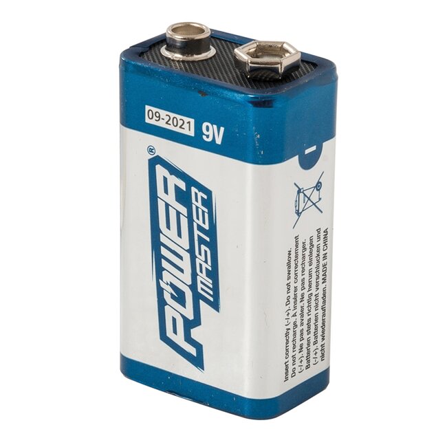 Powermaster 9V alkaline batterij - betrouwbaar - milieuvriendelijk - 1 stuk