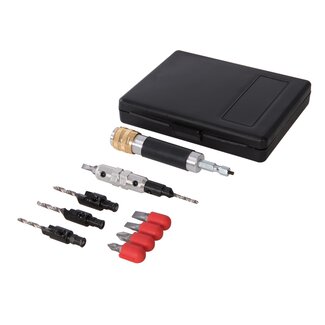 Silverline Boor- en schroefbitset met snelwisselhouder - 6,35 mm zeskant - chroom-vanadium staal - 11-delig