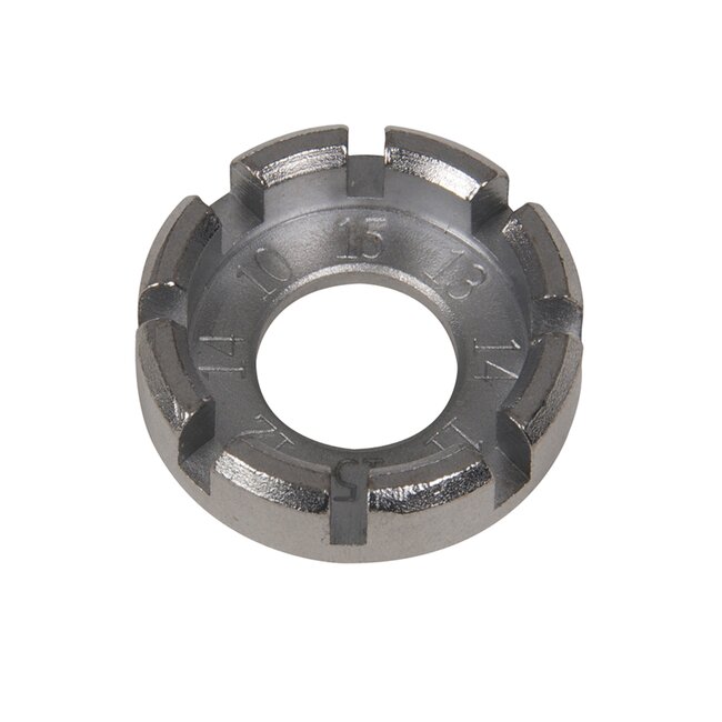 Silverline spaaksleutel 10-15 - gehard koolstofstaal - verchroomd - zilver - voor fietsreparatie en onderhoud