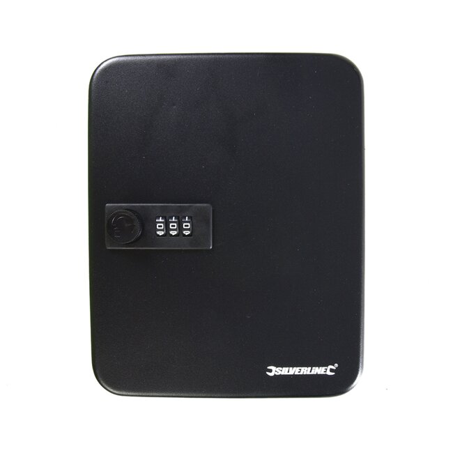 Silverline sleutelkluis - staal - 3-cijferig cijferslot voor 20 sleutels - 20 x 16 x 7.5 cm - grijs - muurmontage