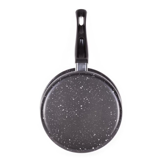 Benson Steelpan - Marmerlook - Antiaanbaklaag - Inclusief Deksel - 20 cm