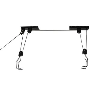 Silverline Fietslift - plafondmontage - 20 kg draagcapaciteit - rubber gecoate haken - maximaal 4 m hoogte