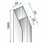 REA Verbredingsprofiel douchecabine - mat zwart - 30-45 mm - aluminium
