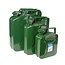 Silverline brandstof jerrycan - metaal - 10 liter - groen - lekvrije bajonetsluiting, VN-gekeurd - voor auto en werkplaats