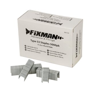 Fixman Nietjes type 53 - metaal - fijnedraad - 14 mm - zilvergrijs - 5000 stuks - voor nauwkeurig hobby- en ambachtswerk