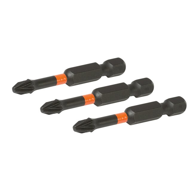 Triton Kruiskop Impact Schroefbit - PH2 - 50 mm - 3 stuks