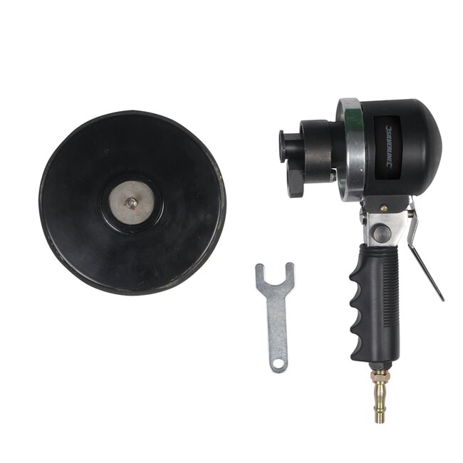 Silverline pneumatische excenterschuurmachine 150 mm - aluminium - variabele snelheid en dubbele rotatie - voor fijne afwerking