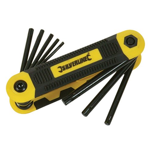 Silverline Metrische Torx Sleutel - T9 t/m T40 - 8 delig Silverline Metrische Torx Sleutel - T9 t/m T40 - 8 delig