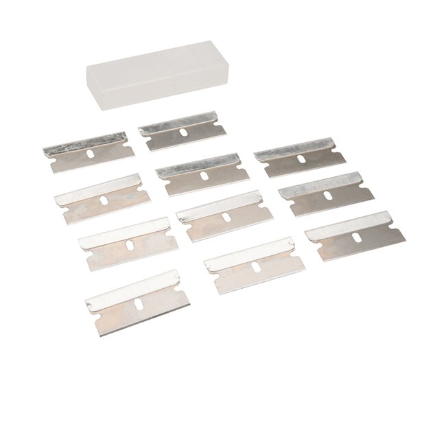 Silverline Enkelzijdige schraapmesjes - versterkte achterzijde - 38 x 19 mm - set van 10