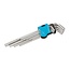 Silverline Zeskantsleutel set - gehard chroom vanadium - 10-delig - met opbergclip