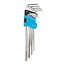 Silverline Zeskantsleutel set - gehard chroom vanadium - 10-delig - met opbergclip