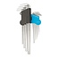 Silverline Zeskantsleutel set - gehard chroom vanadium - 10-delig - met opbergclip