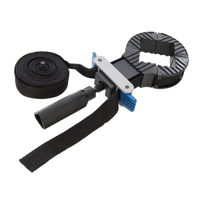 Silverline Bandspanner - 4 meter - met hoekbeugels - verstelbaar - nylon weefsel