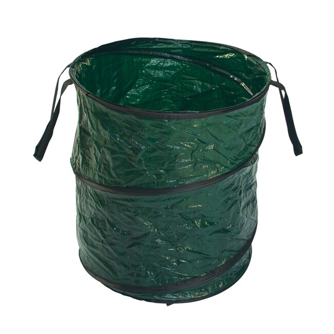 Silverline Tuinafvalzak opvouwbaar - polyethyleen, scheurbestendig en uv-bestendig - 56 x 69 cm - groen - 170 liter - tuinafval
