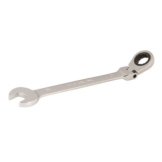 Silverline Flexibele ringratelsleutel - 21 mm - 180° kantelbare kop - Roestbestendig
