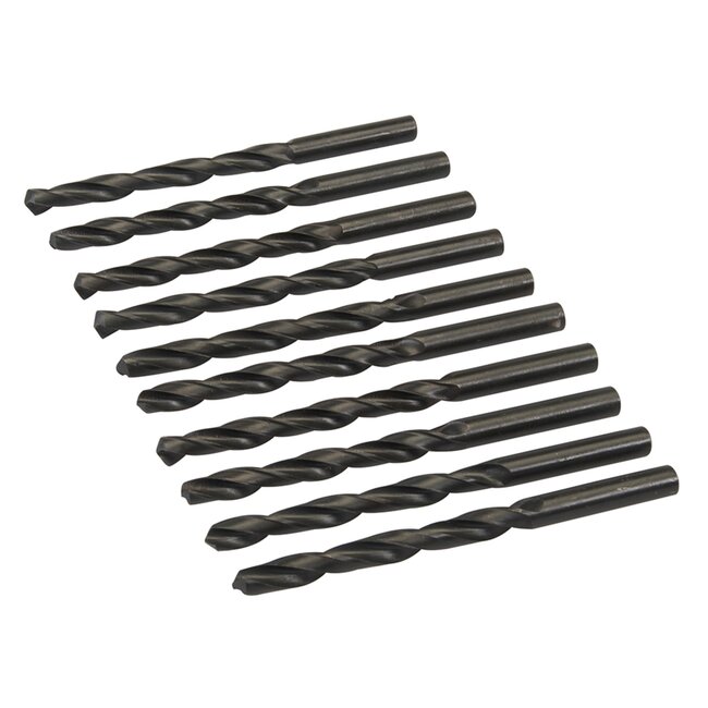 Silverline Metaalboor HSS-R - Ø 8.0 mm - 10 stuks - Rolgesmeed - Zwart Oxide