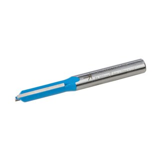 Rechte groeffrees - hardmetaal en geharde schacht - 6 x 20 mm - grijs - voor groeven en randen in hout en kunststof