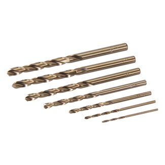 Silverline Kobalt boren set - HSS precisie - 7-delig - Ø 1,5 t/m 6 mm - Barnsteen afwerking