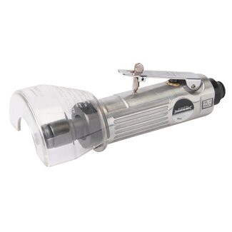 Silverline pneumatische haakse slijper - kunststof beschermkap - variabele snelheid - 75 mm - zwart - voor dun plaatmetaal