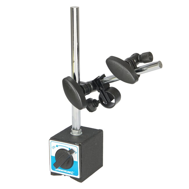 Silverline Magneetstatief - Verstelbare Hoogte - 2 t/m 35 mm - Staal - Tweezijdige Magneet