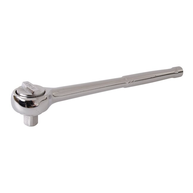Silverline ratelsleutel 1/2 inch vierkant - chroom-vanadiumstaal - omkeerbaar - 25 cm (250 mm) - zilver - voor precisiewerk