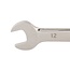 Silverline Flexibele ringratelsleutel - 12 mm - 180° kantelbare kop - Roestbestendig - Hoogglans afwerking