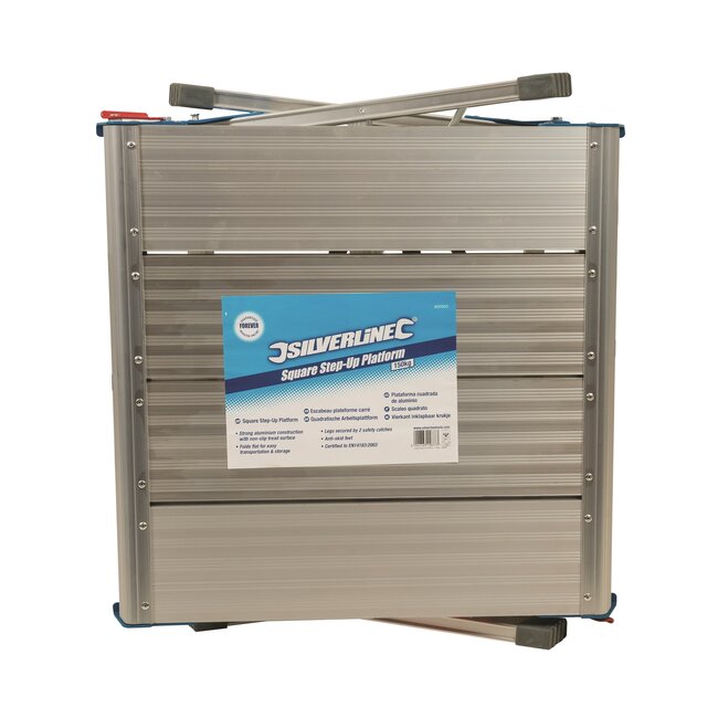 Silverline Inklapbaar krukje - aluminium - antislip - 150 kg draagvermogen - 98 x 71 x 50 cm