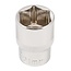 Silverline Zeskantdop ondiep 21 mm - chroom-vanadiumstaal - 1/2 inch aandrijving - roestbestendig - zilver - voor moeren en bouten