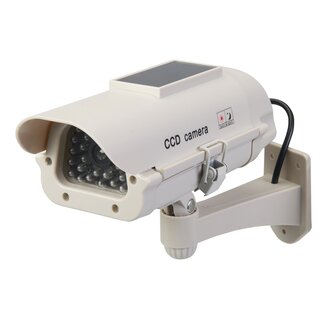 Silverline Zonnepaneel aangedreven dummy beveiligingscamera met knipperende LED en waterbestendige behuizing