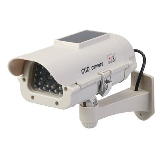 Silverline Zonnepaneel Aangedreven Dummy CCTV Beveiligingscamera met LED - Zonnepaneel Aangedreven