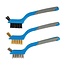 Silverline Mini staalborstel set - nylon, messing, RVS - 175 mm - 3 delig - soft-grip handvaten