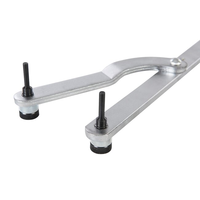 Silverline poeliehouder en ventilatorkoppeling set - gehard staal - 530 mm - verchroomd - 11-delig - montage/demontage voor auto