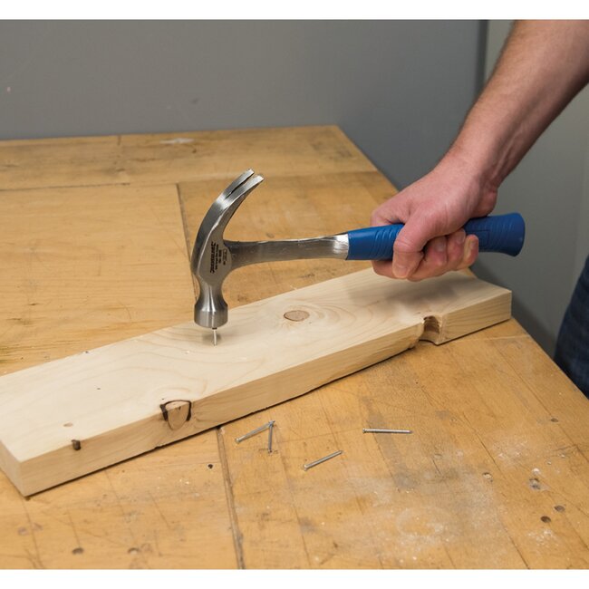 Silverline Klauwhamer - gesmeed staal - spijkers aanbrengen en verwijderen - 454 gram - staalkleurig - timmerwerk