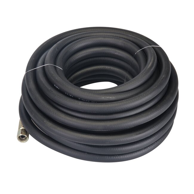 Silverline persluchtslang - rubber - werkdruk 20 bar - 10 meter, 8 mm - 1/4 inch aansluiting - voor compressor en luchtgereedschap