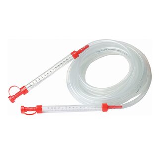 Silverline Slangwaterpas - Flexibele PVC - 10 meter - Met schaalverdeling en ventilatiedoppen