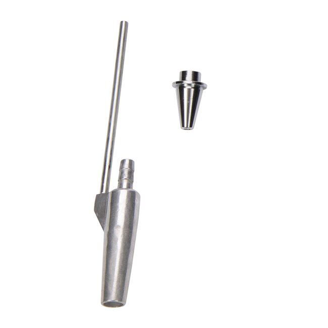 Silverline Zandstraalpistool set - metaal - roest- en verfverwijdering - slang 150 cm - metaalkleur - voor auto en werkplaats