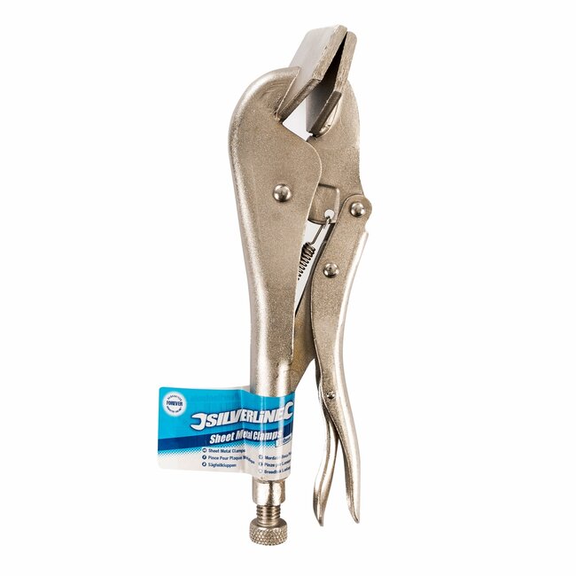 Silverline breedbek lastang - roestbestendig nikkelgeplateerd staal - verstelbaar, snelontgrendeling - 25 cm - zilver - lassen