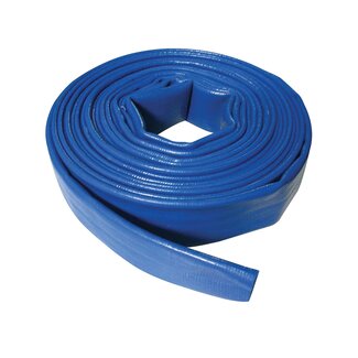 Silverline Dompelpomp Afvoerslang - Plat - 10 meter x Ø 32 mm - Blauw