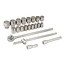 Silverline Complete dopsleutelset - 21-delig - metrisch - 19 t/m 50 mm - met opbergkoffer