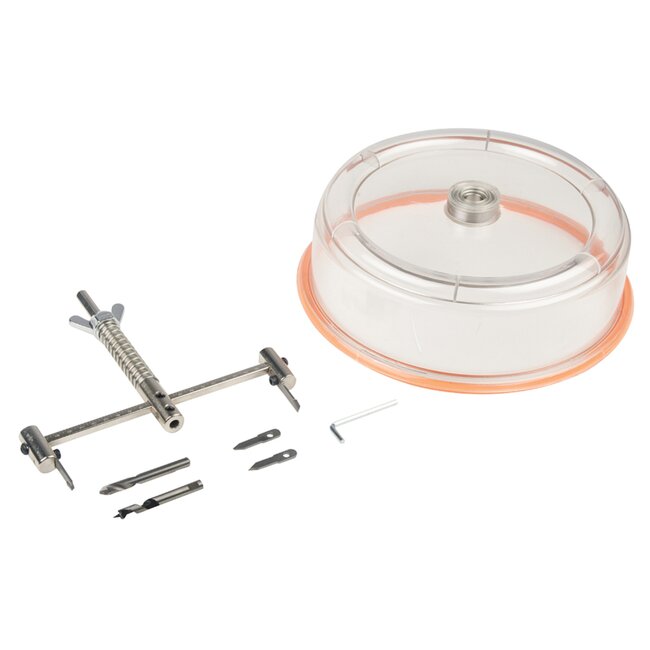 Silverline Gatenzaag verstelbaar - Ø 40-200 mm - hardmetalen staal - met stofkap - chroom - stofvrij boren in hout en gipsplaat