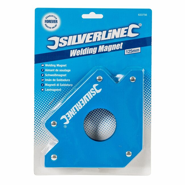 Silverline lasmagneet - metaal, geemailleerde afwerking - 125 mm - hoekpositionering 45/90/135 graden - 20 kg - lassen en solderen
