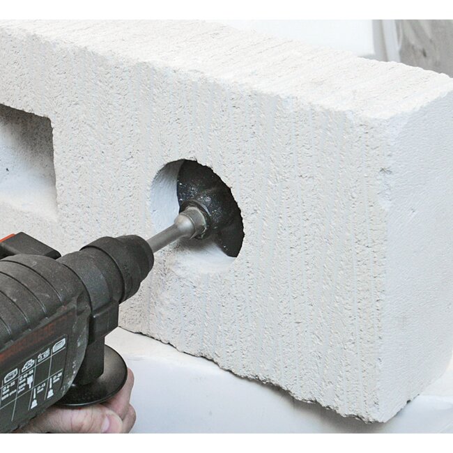 Silverline Dozenboor SDS-plus - 77 mm diameter - wolfraamcarbide - zwart - voor baksteen, beton en stopcontactdozen