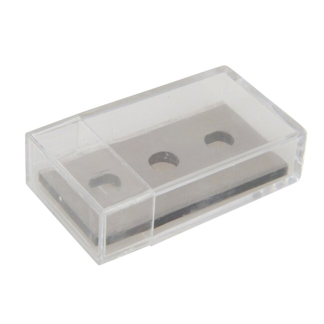 Silverline Glaskrabber - chroomgeplateerd staal - 43 mm - 10 dubbelzijdige mesjes - voor verf en resten op glas en glad oppervlak