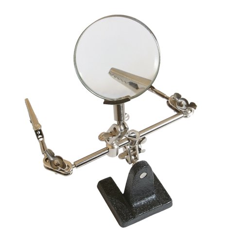 Silverline Derde Hand met Vergrootglas - 63 mm - Vergroot 2.5 x Silverline Derde Hand met Vergrootglas - 63 mm - Vergroot 2.5 x