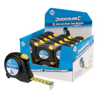 Silverline Rolmaten met automatische vergrendeling - krasbestendig - 3 meter x 16 mm - 30 stuks