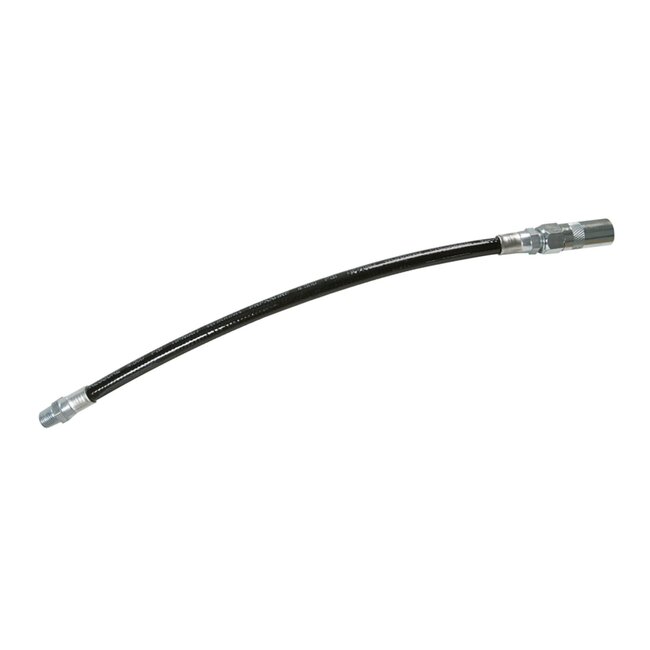 Silverline stalen vetslang voor vetspuit - nikkel- en chroom - flexibel hogedruk 310 bar - 300 mm - zilverkleurig - bij nauwe zones