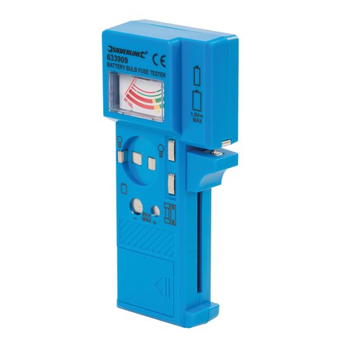 Silverline Batterij - Zekering en Lamp Tester - 1.5 Volt - 9 Volt Silverline Batterij - Zekering en Lamp Tester - 1.5 Volt - 9 Volt