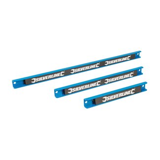 Silverline Magnetische gereedschapsrekken set - 3 maten - heavy-duty staal - 3-delig